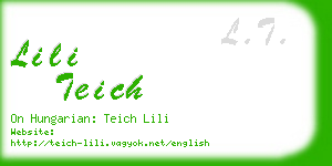 lili teich business card